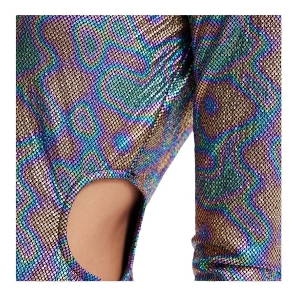 NWT DESIGUAL Metallic Snake Print Long Sleeve Cutout Mini Dress Small - Picture 5 of 11